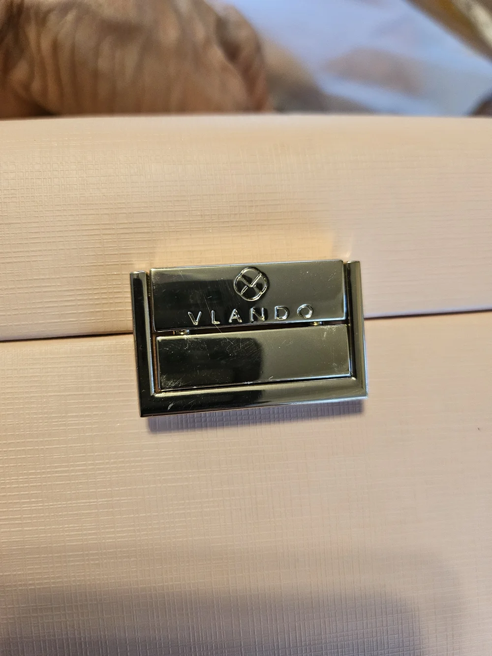 Vlando Pale Pink Faux Leather Multi Drawer Jewelry Organizer Box 10